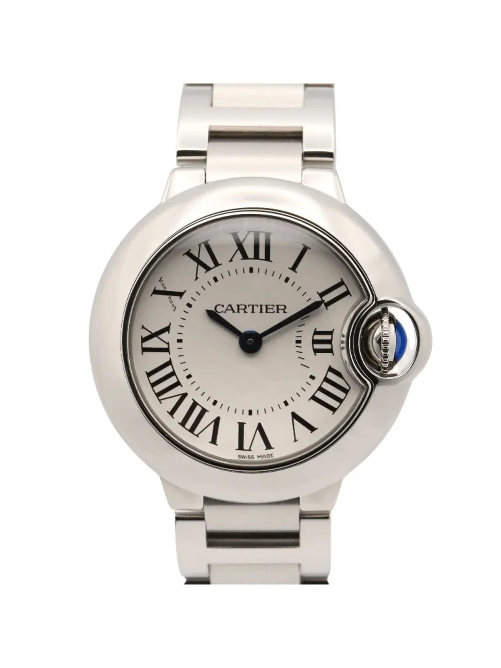 Cartier Watch Baron Blue SM Silver Stainless Steel